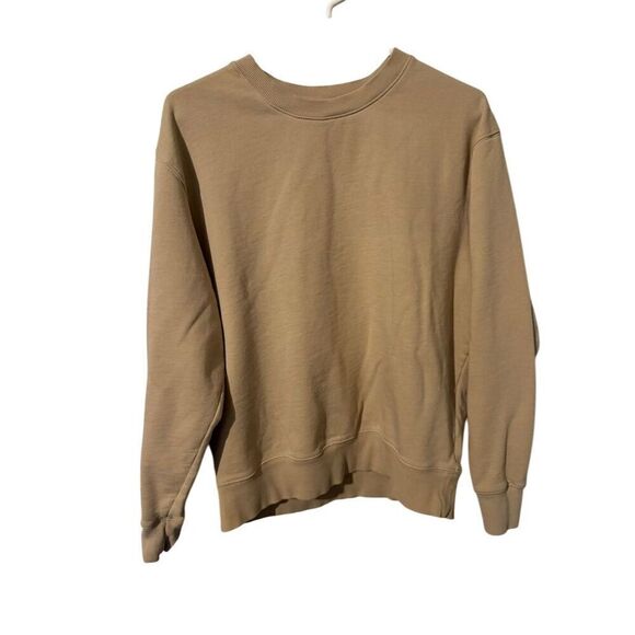 Old Navy Men’s Beige Crewneck Sweatshirt Size M Long Sleeve Cozy - Picture 1 of 8